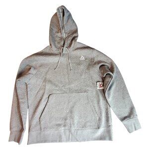 Reebok Classic Gray Hoodie Sweatshirt With Kangaroo Pocket & Drawstring Hood XL